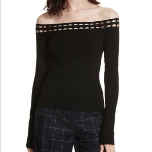 Elizabeth and James Emiko off the shoulder top
